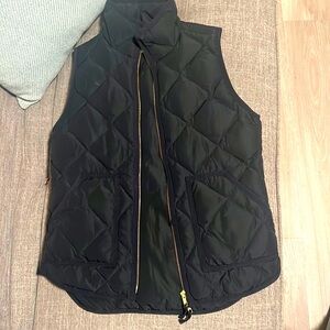 J. Crew Black Vest with Gold Zipper